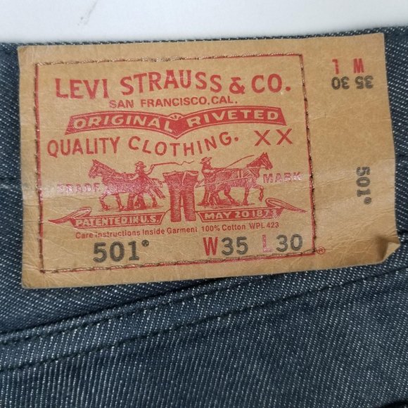 Levi's 501 Straight Fit Men's Jeans 35x30 - Picture 4 of 10